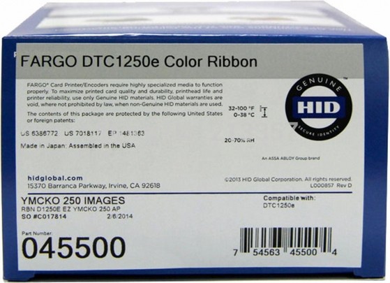 Fargo Ribbon Dtc1250e Preço Mairiporã - Ribbon Fargo 5000