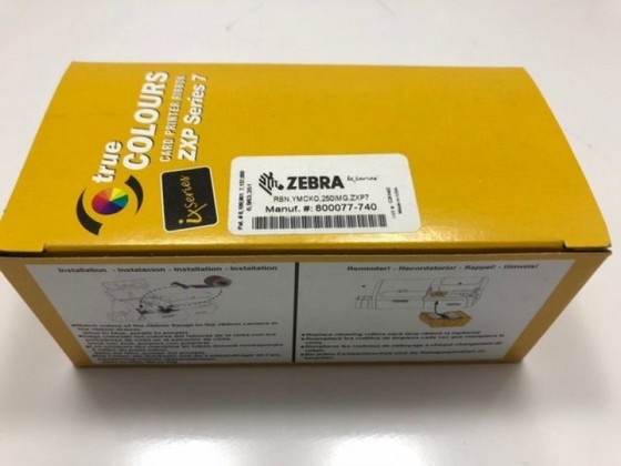 Fita de Impressão Zebra Zxp7 Belo Horizonte - Fita de Impressão Zebra 800033 840